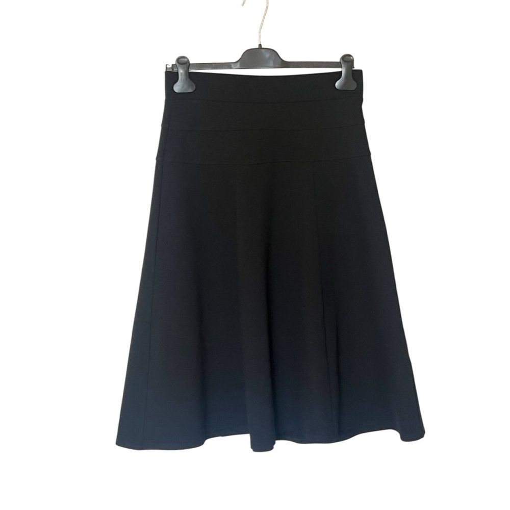 Roz & Ali Black Midi A-Line Skirt